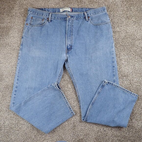 Vintage Levis 505 Jeans Mens Tag 42x30 Blue Denim - Picture 1 of 10